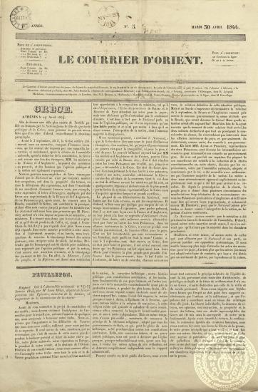 Le courrier d'Orient.