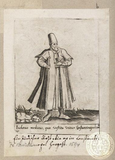 Judæus medicus, quo vestitu utitur Constantinopolitana.