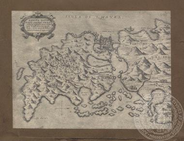 Απόκομμα με χάρτη της Λευκάδας [1566]