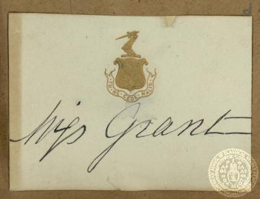 Κάρτα που φέρει το λογότυπο: 'tu ne cede malis