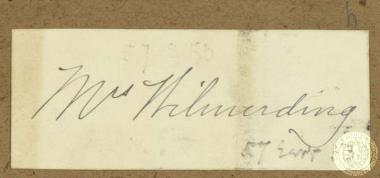 Κάρτα που φέρει χειρογράφως σημειωμένο το όνομα: 