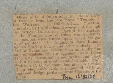 Απόσπασμα άρθρου από την εφημερίδα 