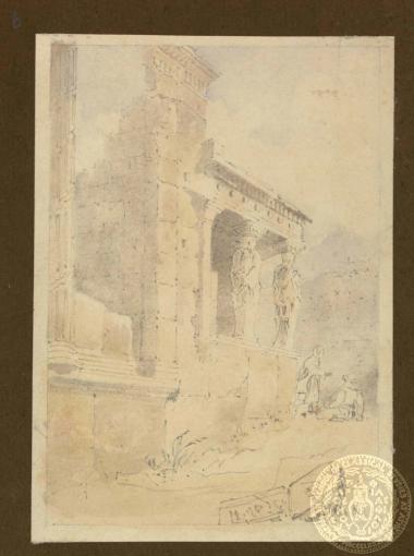 Άποψη του Ερεχθείου, με έμφαση στην πρόσταση των Καρυάτιδων.