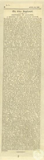 Sketches in Albania: a meeting of the Albanian League