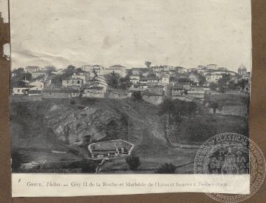 Απόκομμα με φωτογραφία άποψης της Θήβας [1908]