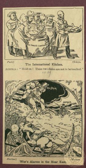 Αναδημοσίευση δύο γελοιογραφιών των περιοδικών 