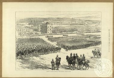 Review of Indian troops on the Floriana parade, Malta.