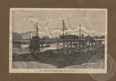 Απόκομμα εφημερίδας με φωτογραφία γέφυρας στον ποταμό Άρδα, 1897