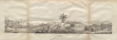 Άποψη τοπίου από τον μύλο στο ύψωμα του Μαυρωνά, 1807