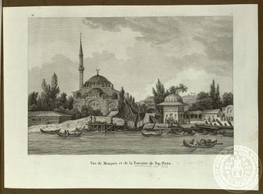 Vue de Mosquée et de la Fontaine de Top-Hana.