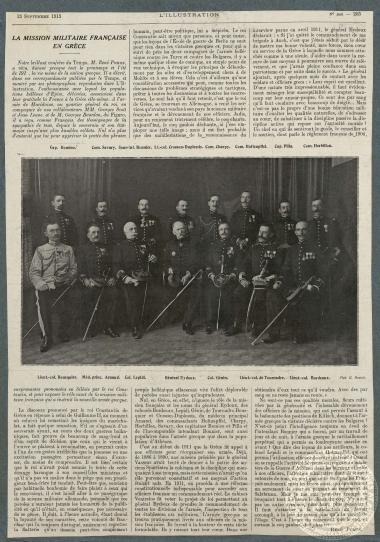 La mission militaire francaise en Grèce.