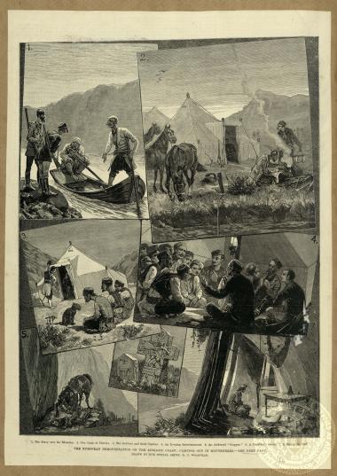 The european demosntrrtion on the adriatic coast: camping out in Montenegro.