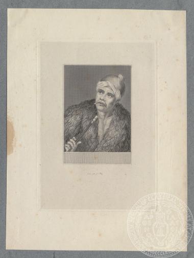 Απόκομμα με λιθογραφία προσωπογραφίαwτου Ανδρέα Μιαούλη