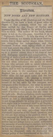 Βιβλιοκριτική σχετικά με την έκδοση τόμου για τον Gladstone και το 