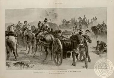 The Greco-Turkish war: Prince Nicolas of Grece under fire at the battle of Mati.