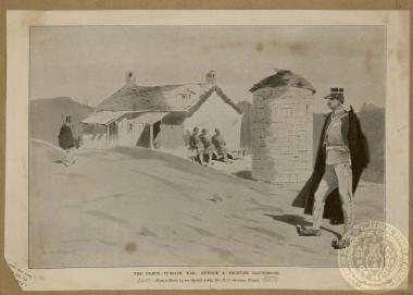The Greco- Turkish war: Outside a frontier blockhouse