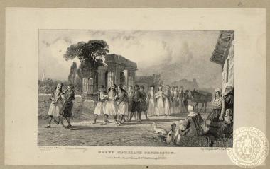 Greek marriage procession.