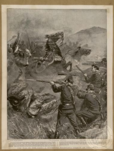 The war in the East: A miniature Balaclava charge at Velestino.