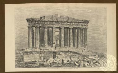 The western front of the Parthenon, in 1855.