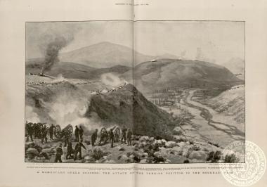 A momentary Greek success: The attack on the Turkish position in the Boughazi pass.