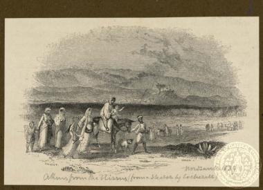 Athens from the Ilissus (from a sketch by Cockerell).