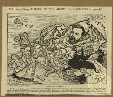 History of the month in caricature. Europe as it really is.