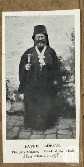 Father Adrian.The protoepistates. Head of the whole community.