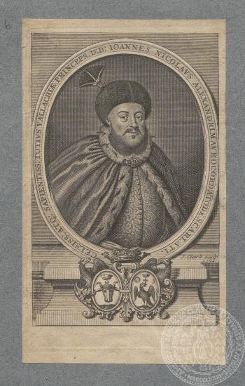 Απόκομμα με λιθογραφία προσωπογραφίας του Νικολάου Μαυροκορδάτου