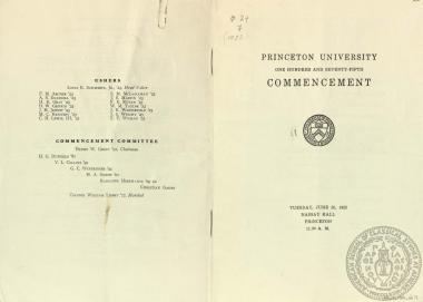 Princeton University - One Hundred and Seventy Four Commencement