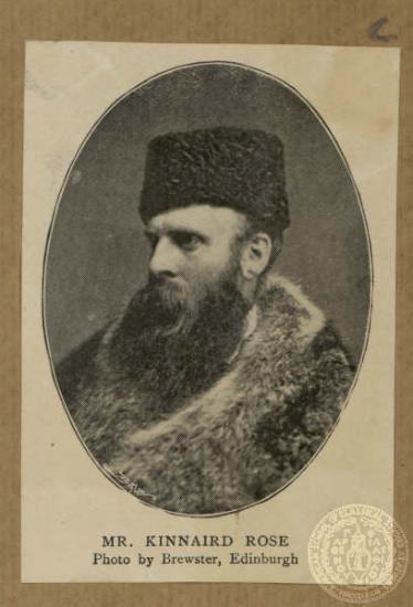 Mr. Kinnaird Rose Photo by Brewster, Edinburgh