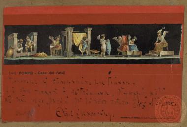 Ευχετήρια χριστουγεννιάτικη κάρτα από τις αδελφές του Ι. Γενναδίου, Ελπίδα και Κλεονική.