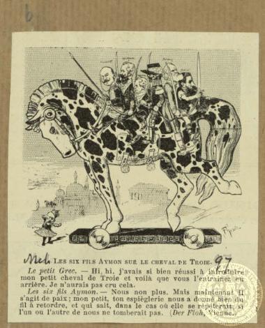 Les six fils aymon sur le cheval de Troie.