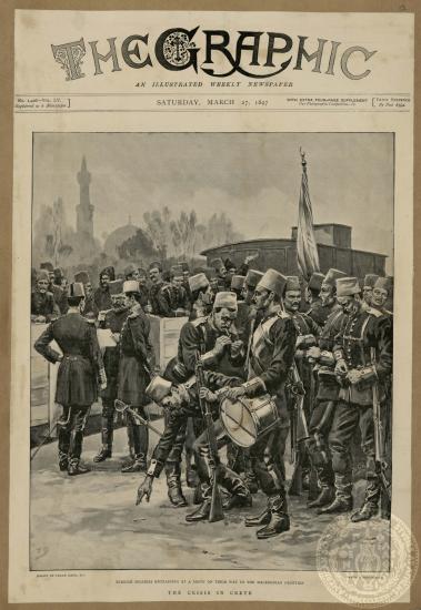 Turkish soldiers entraining at a depot on their way to the macedonian frontier The crisis in Crete