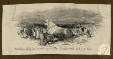 Stattue of the lion on the Hymettus.