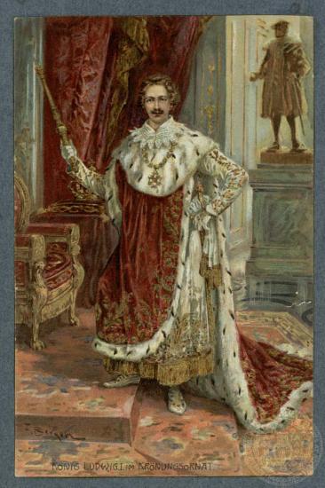 Konig Ludwig Ι im Kronungsornat.