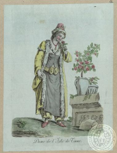 Damme de l' isle de Tine.