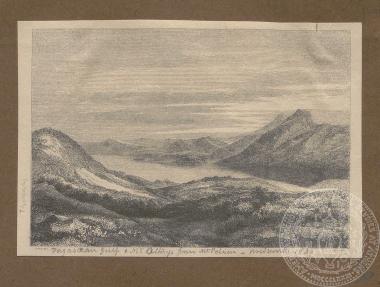 Χαρακτικό άποψης του Παγασητικού κόλπου, 1839