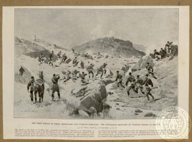 The first inroad of Greek irregulars into turkish territory: The insurgnets repulsed by Turkish troops at Krania.