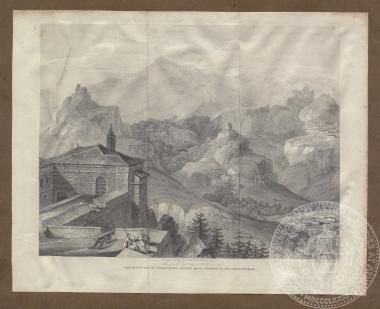 Xαρακτικό άποψης του κάστρου στο Σούλι, 1830