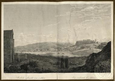 Westliche Ansicht von Athen.