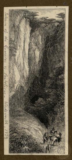 Interior of the quarries of Pentelicus.