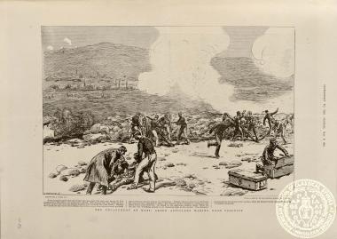 The engagement at Mati: Greek artillery making good practice.