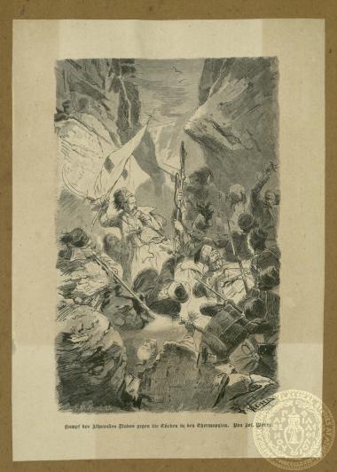 Kampf des Athanasios Diakos gegen die Türken in den Thermopylen. Von Jos. Weiser.