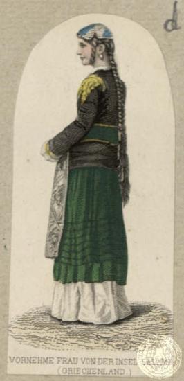 Vornehme Frau von der Insel Salamis (Griechenland).
