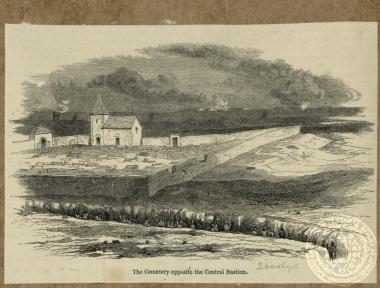 The cemetery opposite the Central bastion.