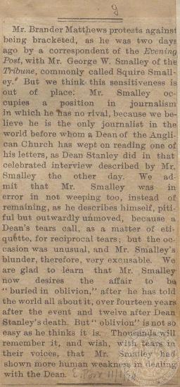 Ο καυστικός λόγος του George Washburn Smalley, εφημερίδα 