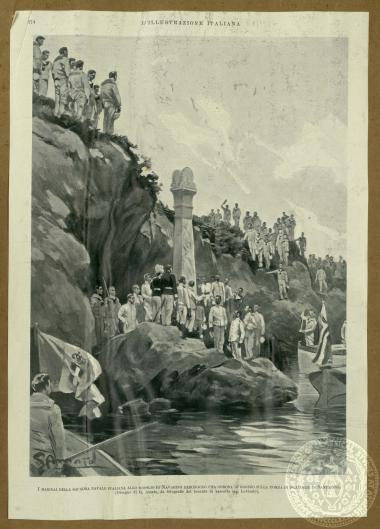 Ιταλοί ναύτες αποτίουν φόρο τιμή στο φιλέλληνα συμπατριώτη τους Santorre di Santarosa καταθέτοντας μπρούντζινο στεφάνι στον τάφο του στο Ναυαρίνο.