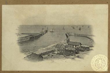 Άποψη εισόδου λιμανιού τουριστικού θερέτρου, πιθανότατα αυτού της Διέπης.