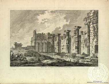 Vuё des ruines des Propylées, où de la Porte de la Citadelle d' Athène.