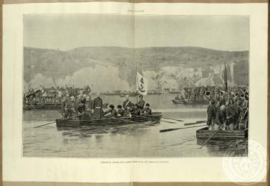 Passage du Danube par l' armée russe (15 juin 1877), tableau par N. de Dmitrieff.